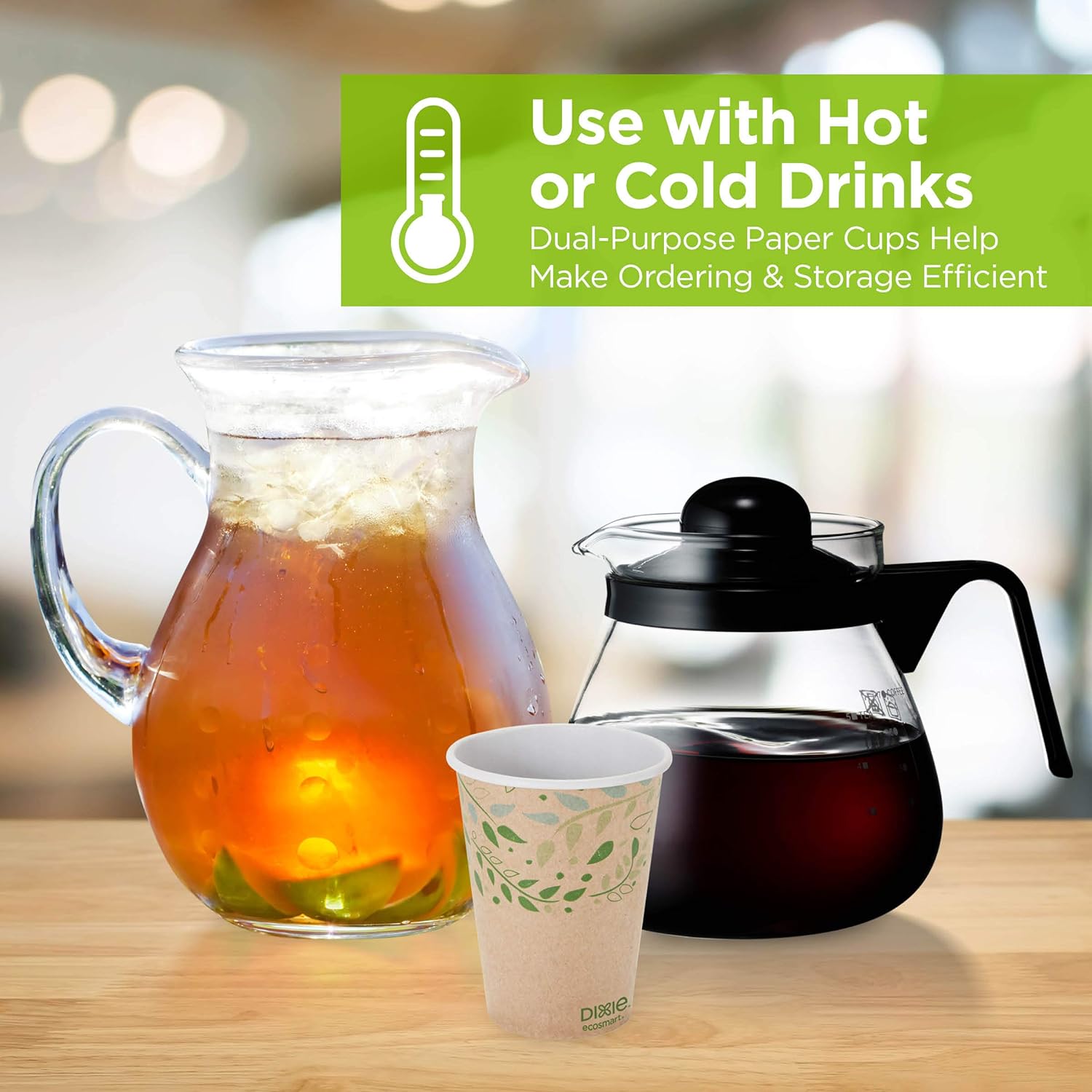 Dixie ecosmart 12 Oz. 100% recycled fiber paper hot cups 1 Bag Of 50 count