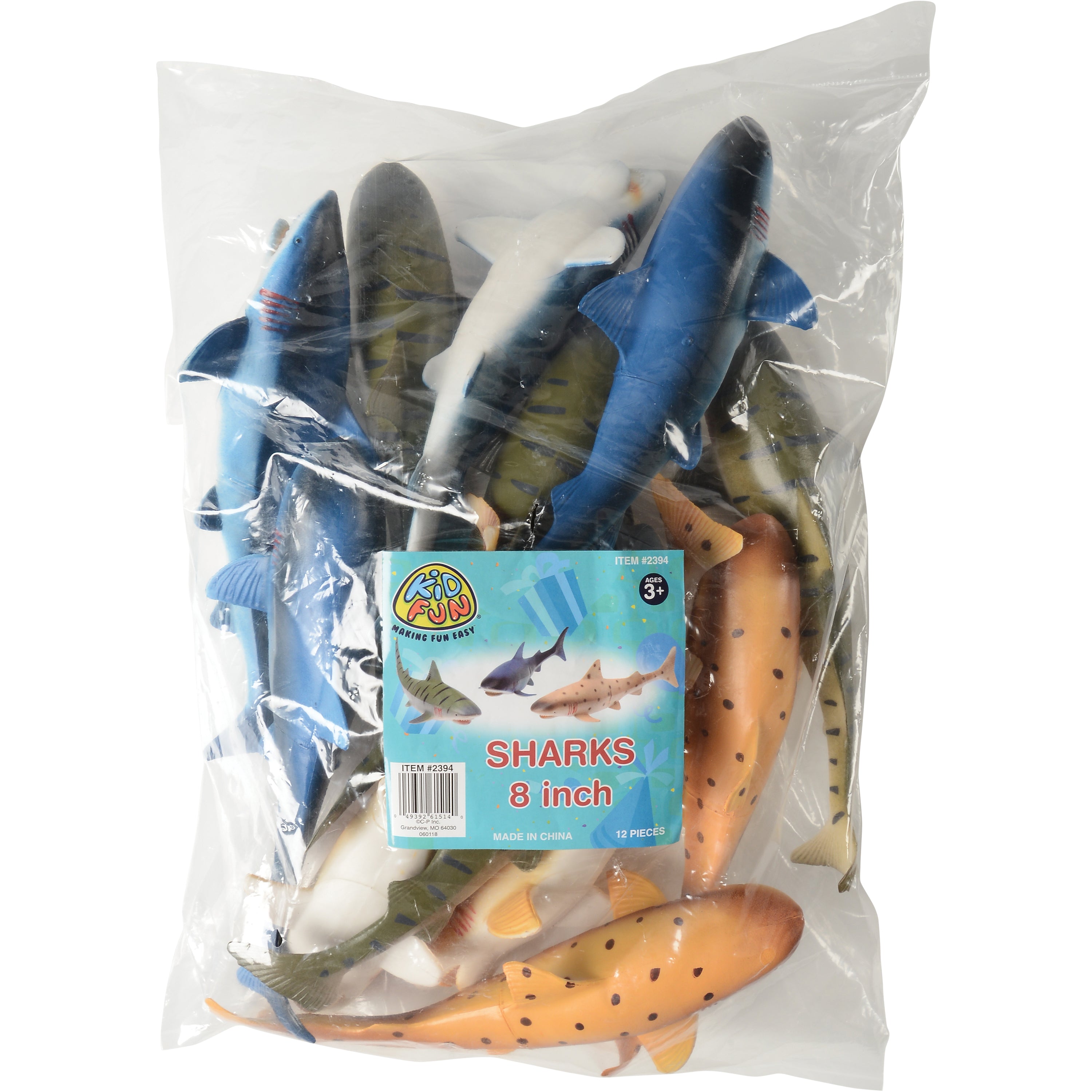 Sharks/8 Inch - 12 Count