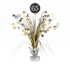 Sparkling 65th Birthday Celebration Centerpiece Spray