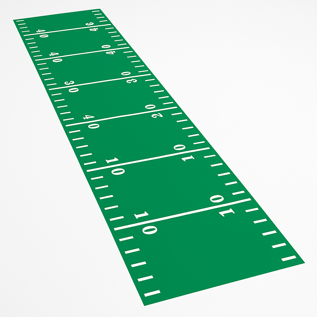 Football Field Floor Runner, 2x10 ft, Green Carpet for Sports Party Decor