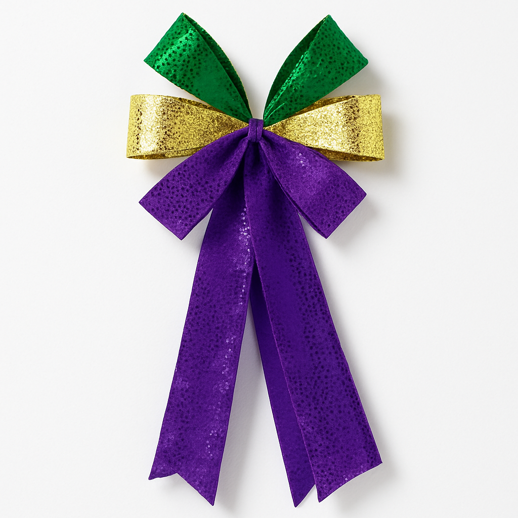Deluxe Mardi Gras Bow Wall Decor