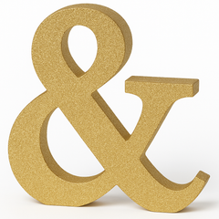 Glitter Gold Ampersand Hanging Sign Decoration, 8-Inch