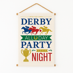 Derby Day Canvas Hanging Sign