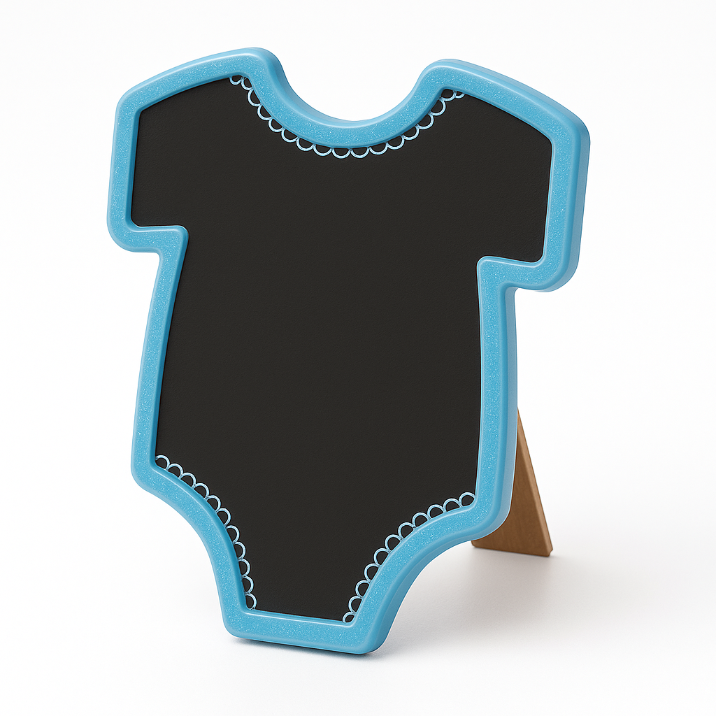 Baby Onesie Chalkboard Easel Sign for Baby Showers