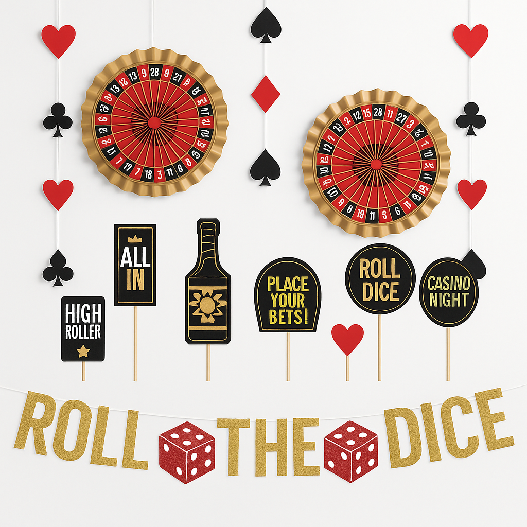Roll the Dice Casino Bar Decorating Kit