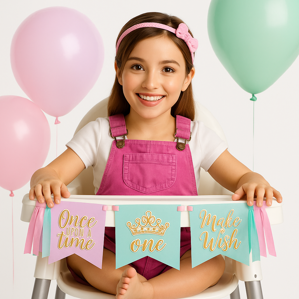 Disney Princess "Once Upon A Time" High Chair Pennant Banner, 38-Inch