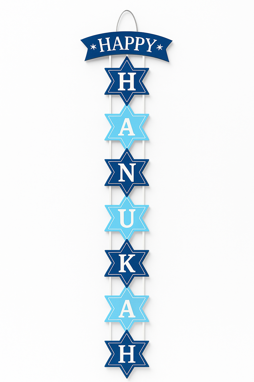 Happy Hanukkah Stacked Hanging Sign
