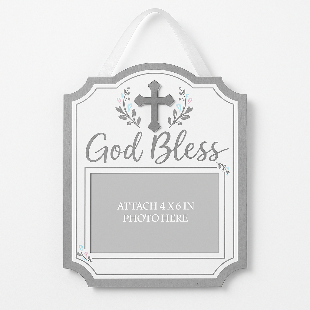 God Bless Hanging Photo Frame