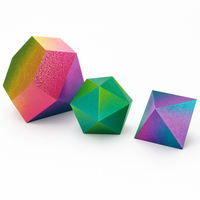 3D Sparkle Geometric Table Decorations - 3 Pack