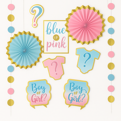 "Blue or Pink?" Gender Reveal Room & Table Decorating Kit