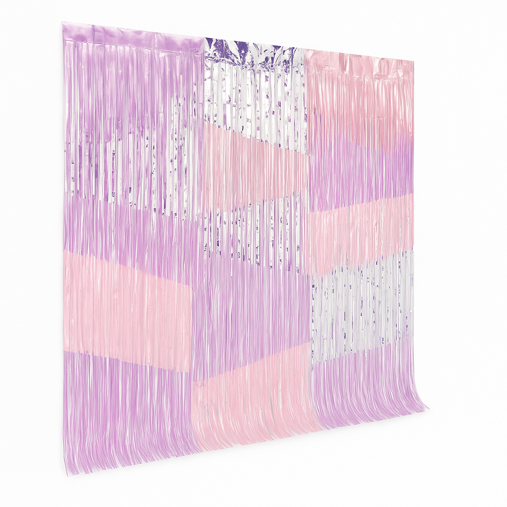 Iridescent Luminous Pastel Fringe Backdrop Kit