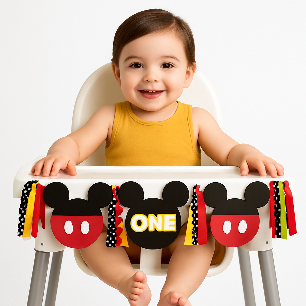 Disney Mickey Mouse 1st Birthday High Chair Decoration Kit