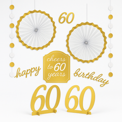 Golden Age 60th Birthday Room Decorating Kit