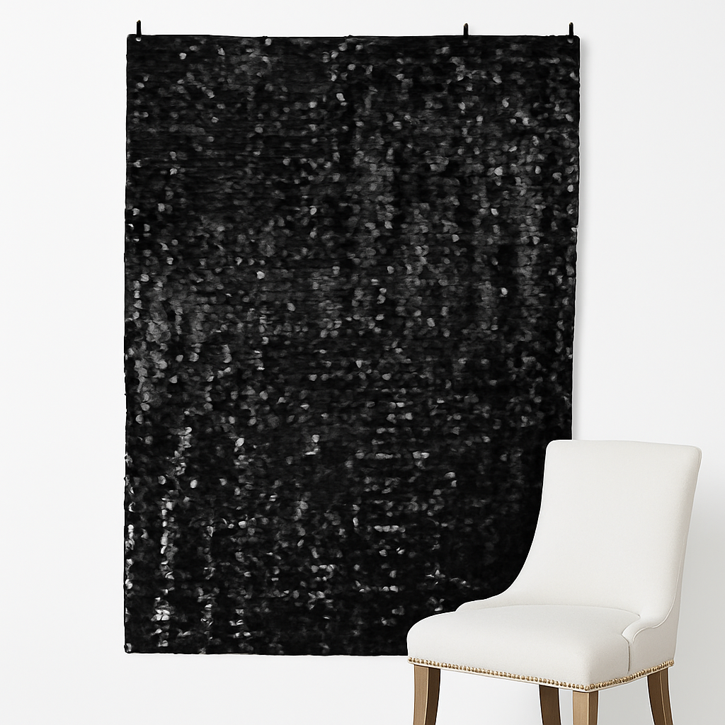 Black Sequin Scene Setter Backdrop