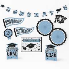 Graduation Party Room Decorating Kit - Powder Blue