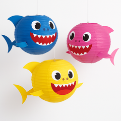 Baby Shark Paper Lantern Hanging Decorations - 3 Pack
