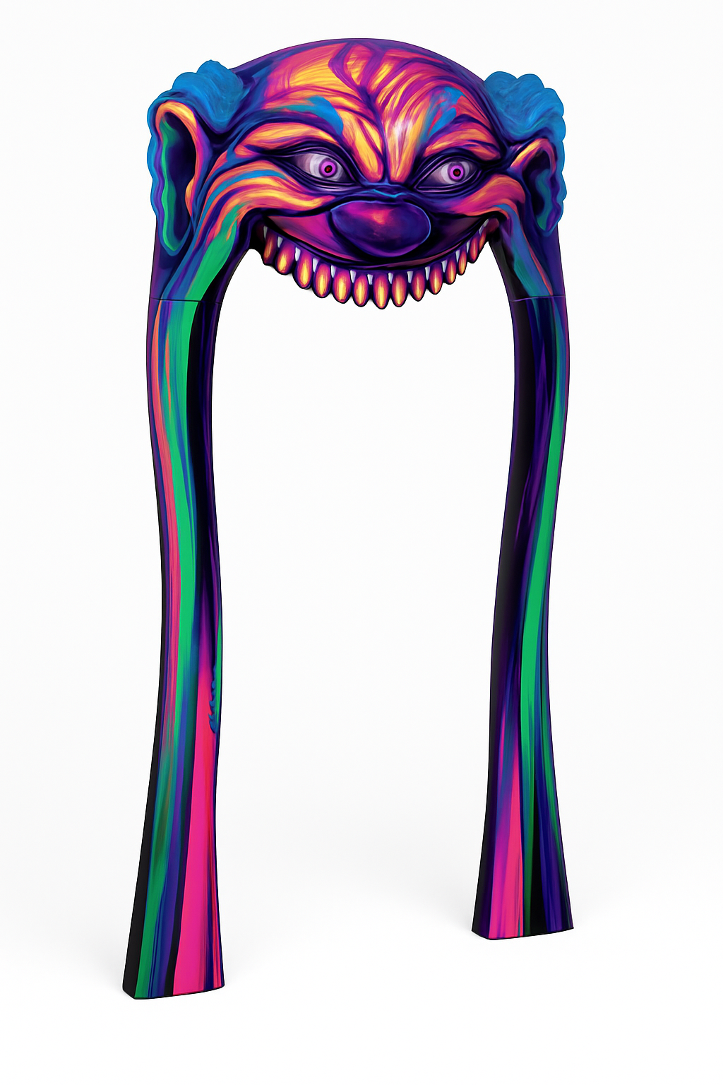 Creepy Carnival Neon Blacklight Doorway Curtain