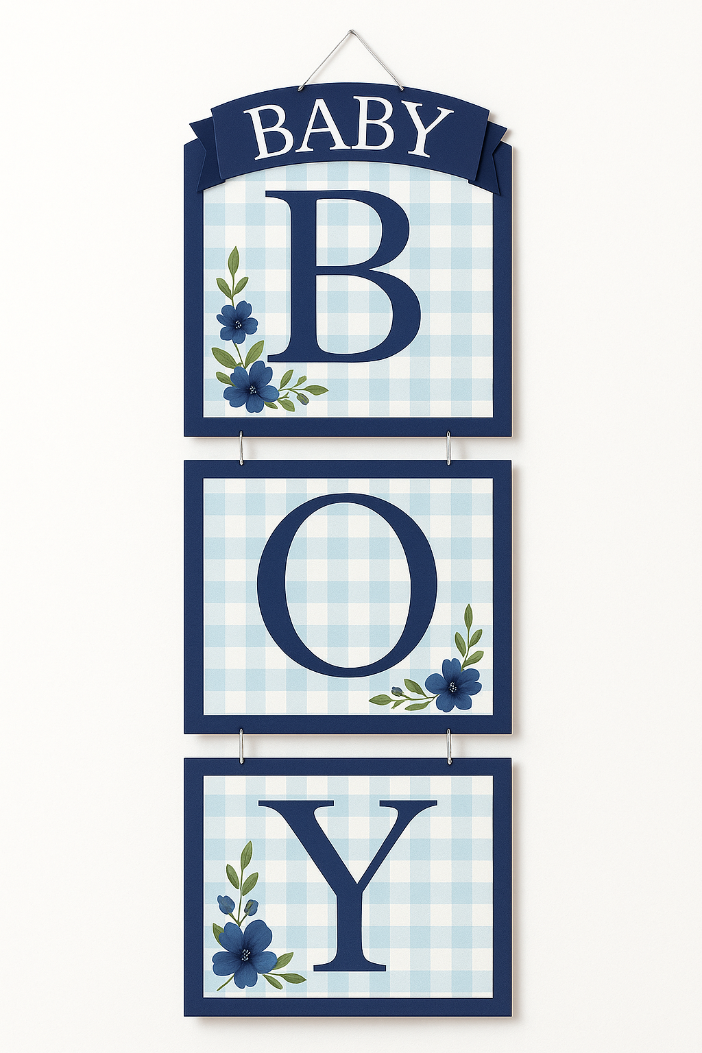 "Baby Boy" Hanging Door Decoration for Baby Shower