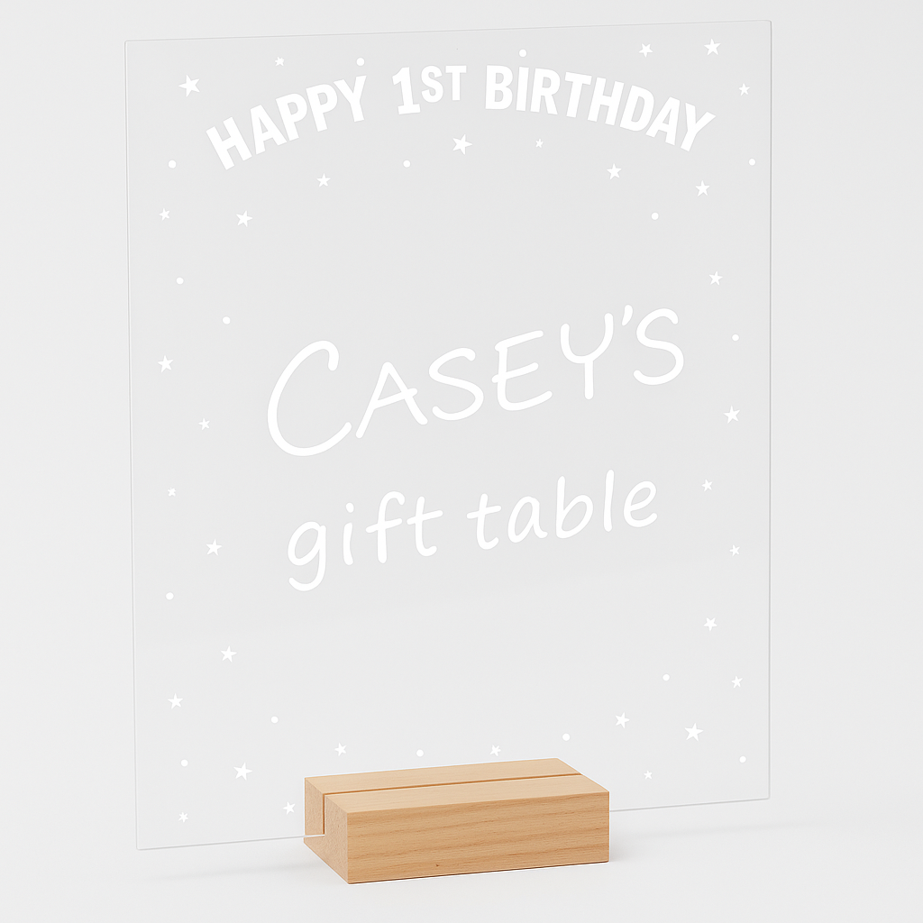 Baby's First Birthday Customizable Acrylic Sign