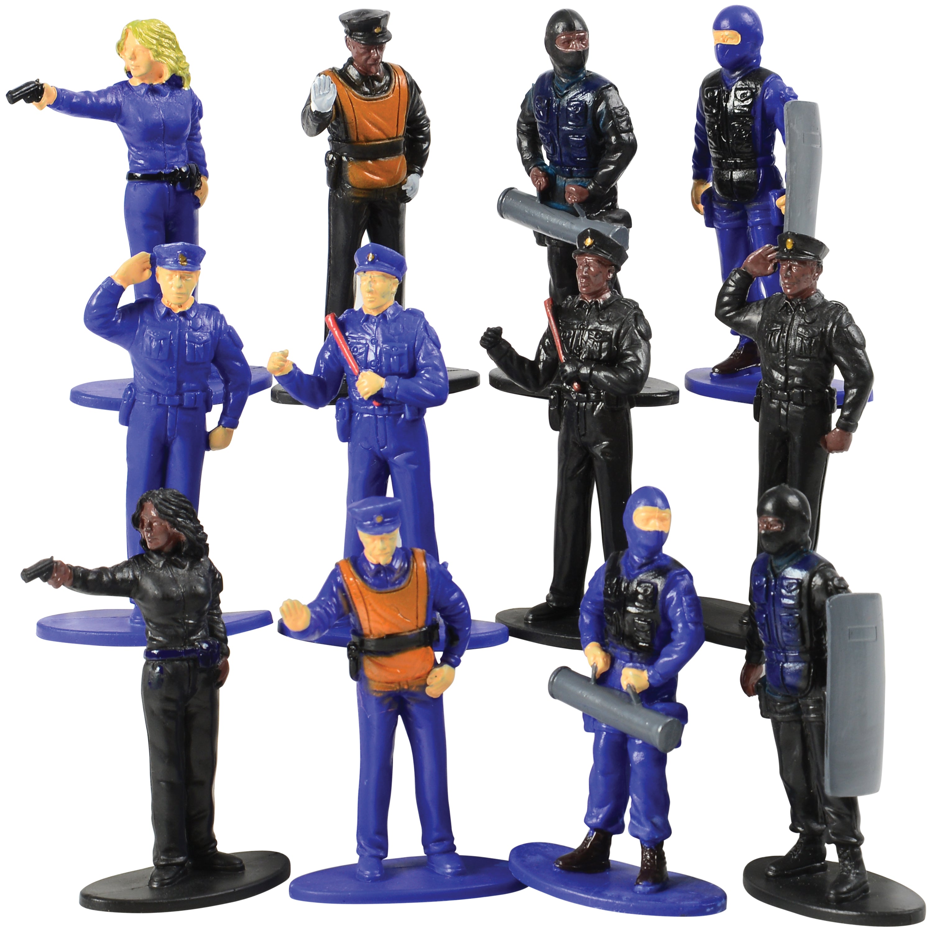 Police Figures - 12 Count