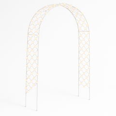 Elegant Light-Up Wedding Arch with 150 String Lights, 8-ft