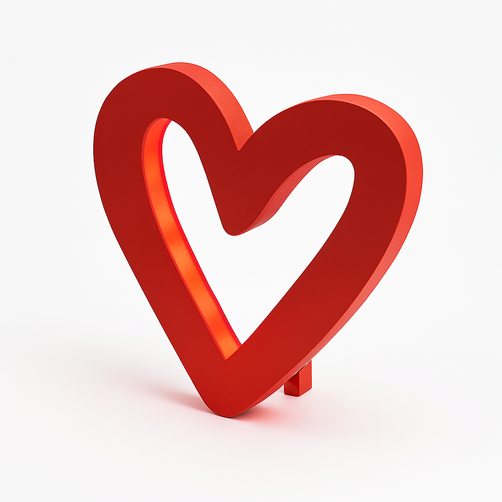 Valentine's Heart LED Hanging Sign