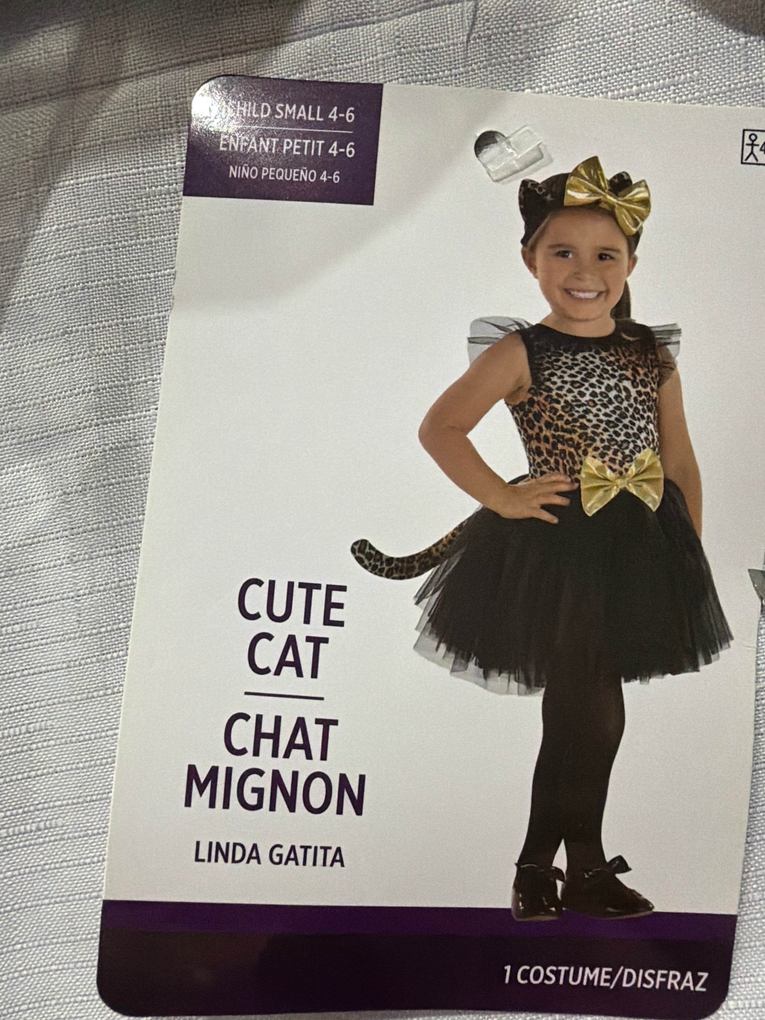 Adorable Cat Costume - Child S (4-6)