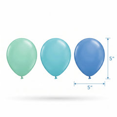 Aqua Blue 5" Latex Balloons - 25 Pack