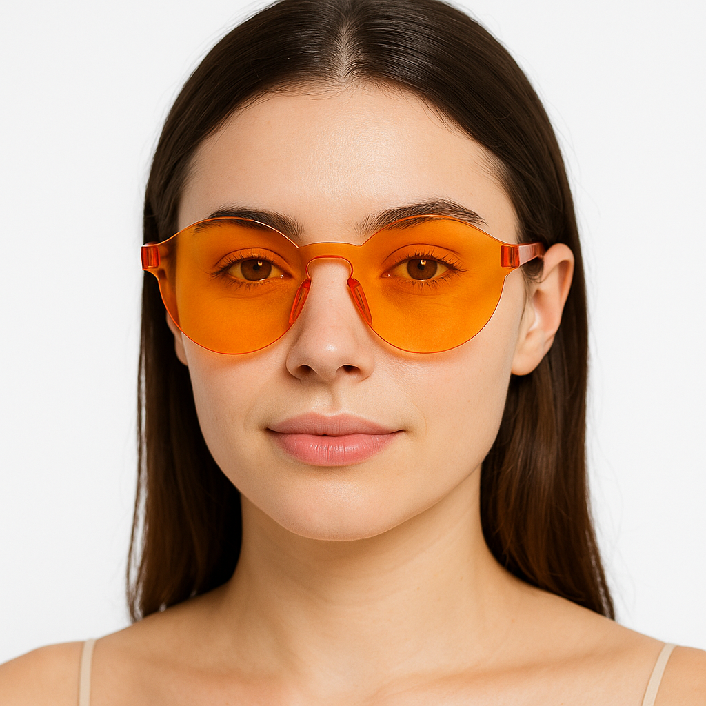 Vibrant Orange Frameless Party Glasses