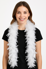 Silver Feather Boa - 72" Costume Accessory for Team Spirit