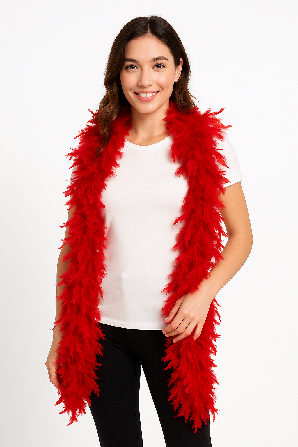 Vibrant Red Feather Boa - Ultimate Costume Accessory