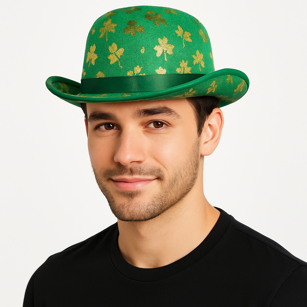 Gold Shamrock Derby Hat for St. Patrick's Day