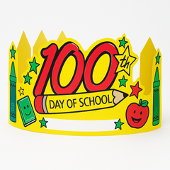 Colorful 100th Day of School Paper Crown