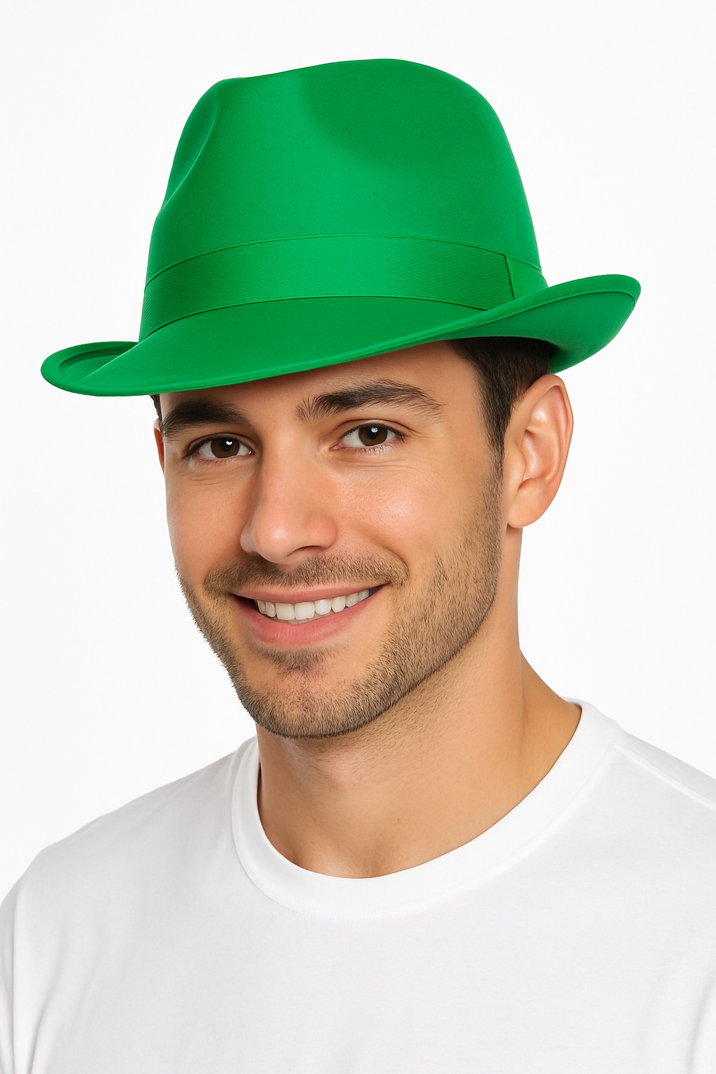 Festive Green Team Spirit Fedora Hat