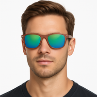 Summer Beach Life Faux Wood Sunglasses - 6 Pack