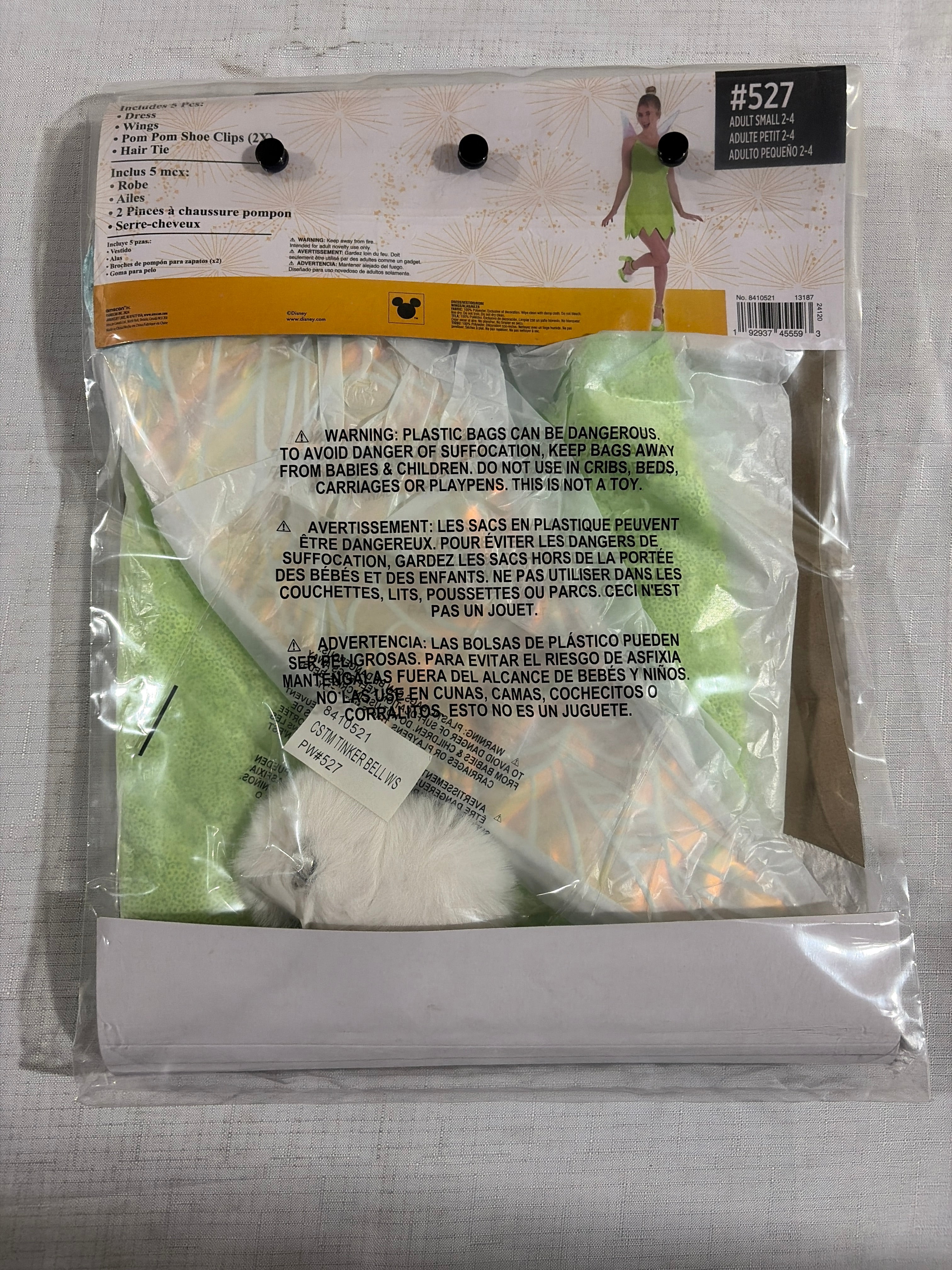 Enchanting Tinker Bell Halloween Costume for Women - Adult S (2-4)