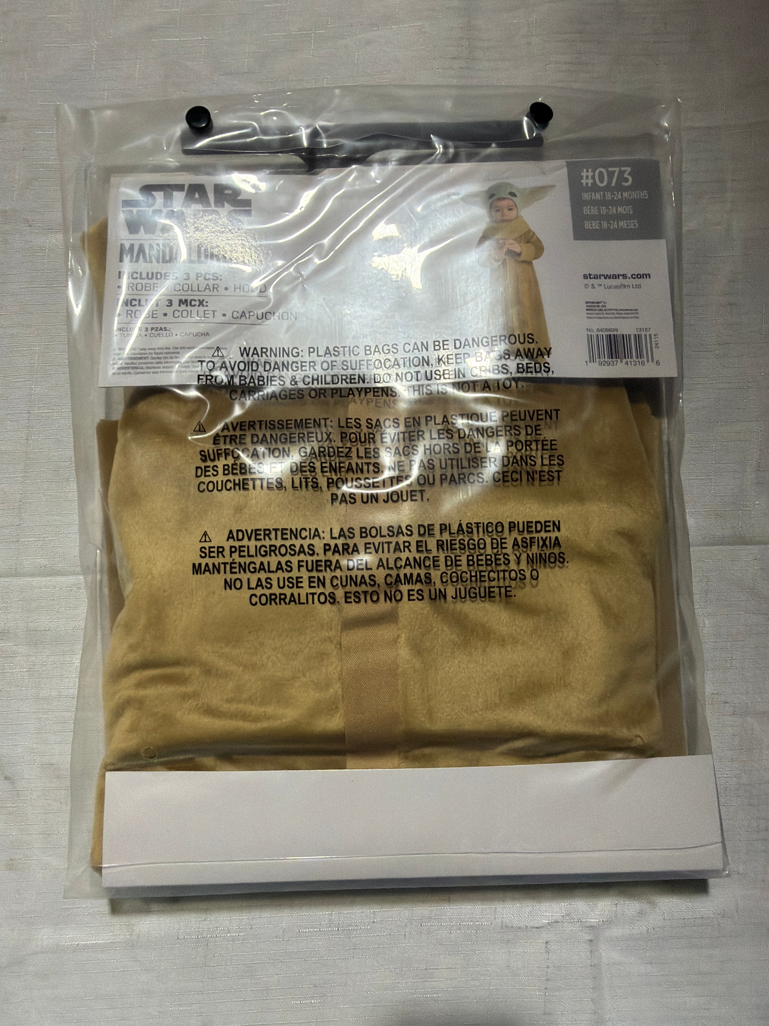 Baby Yoda Costume - The Mandalorian Halloween Outfit - Infant (18-24 Months)