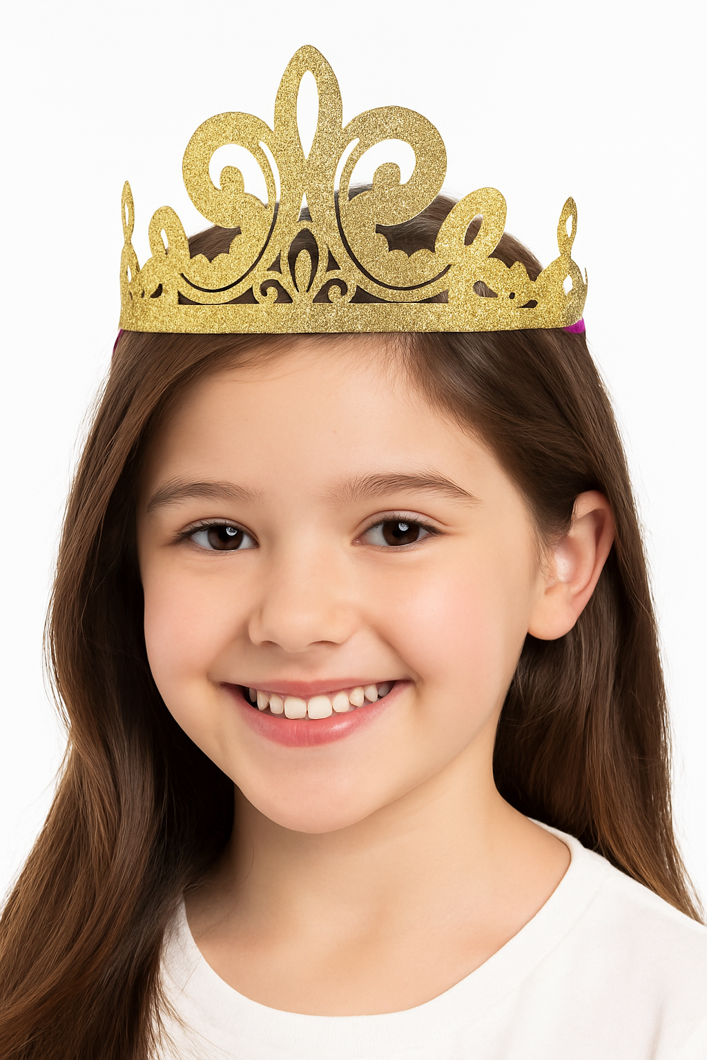 Glittering Disney Princess Tiaras for Kids Birthday Parties, 8-Pack