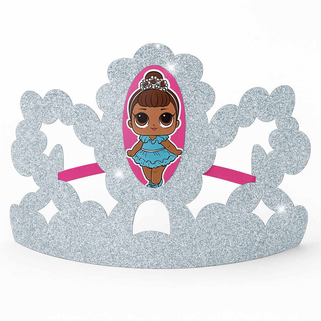 L.O.L. Surprise! Glitter Paper Tiaras - Pack of 8