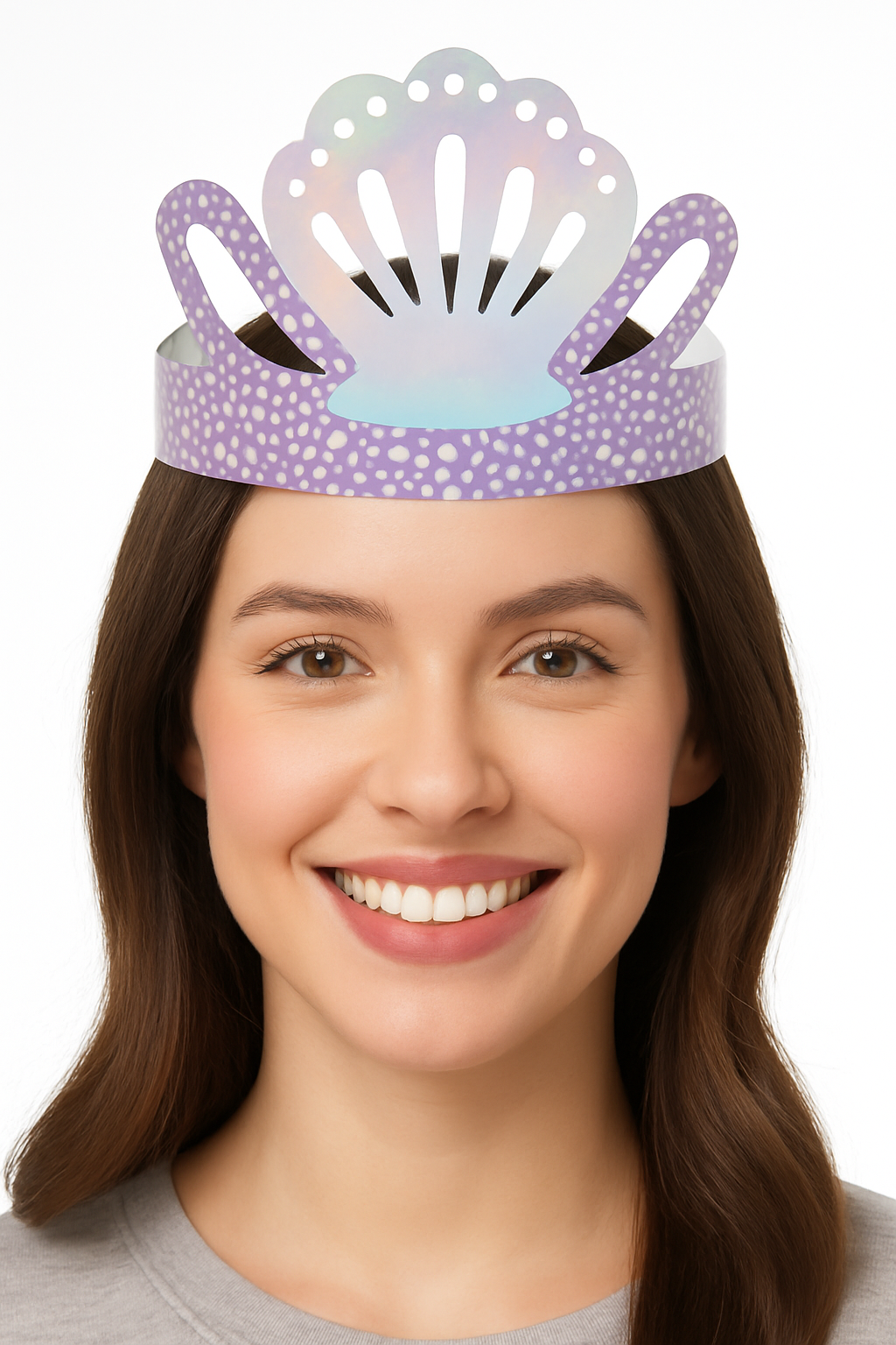 Shimmering Mermaid Cardstock Tiaras - 8 Pack