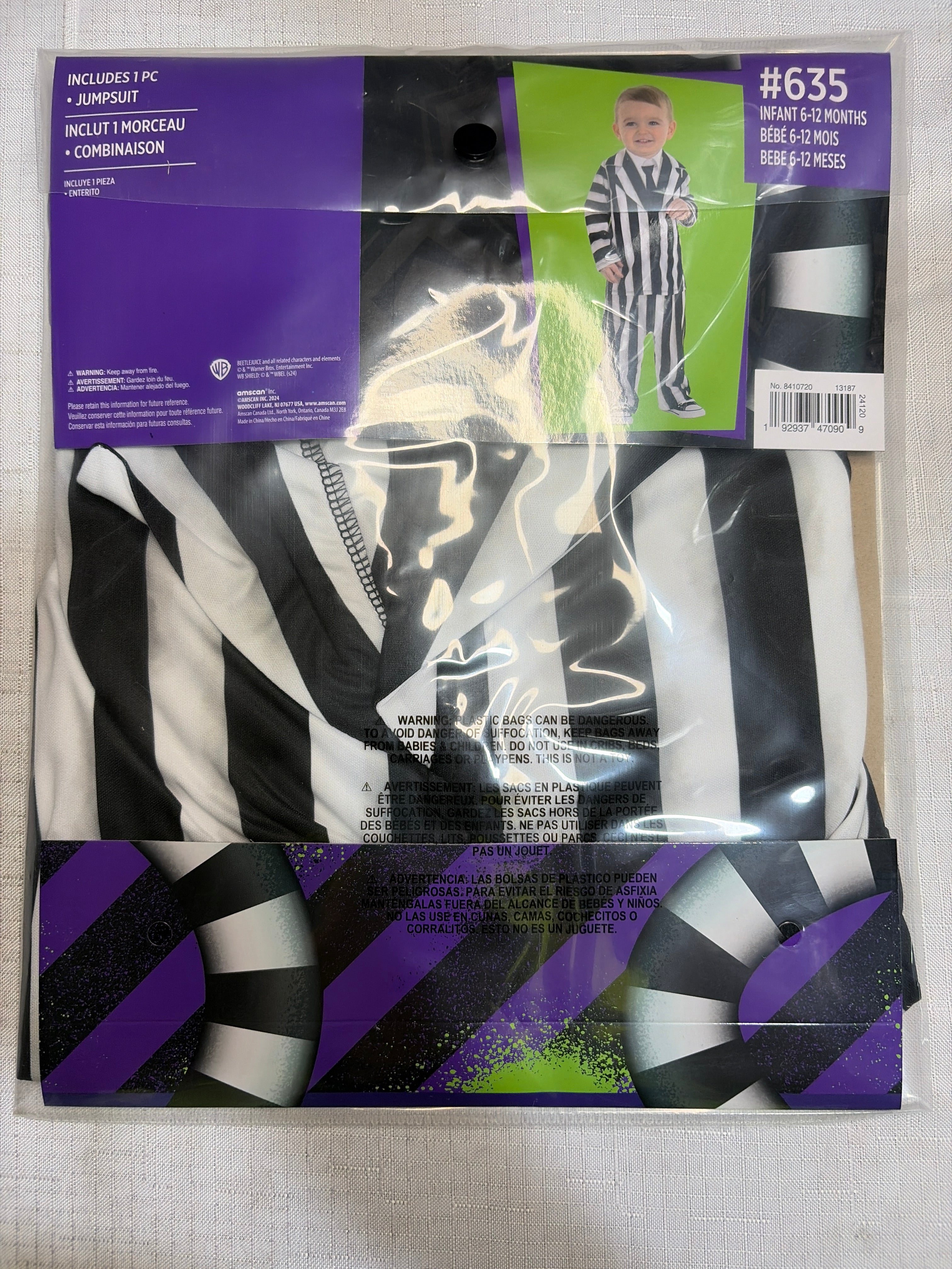 Beetlejuice Halloween Costume - Infant (6-12 Months)