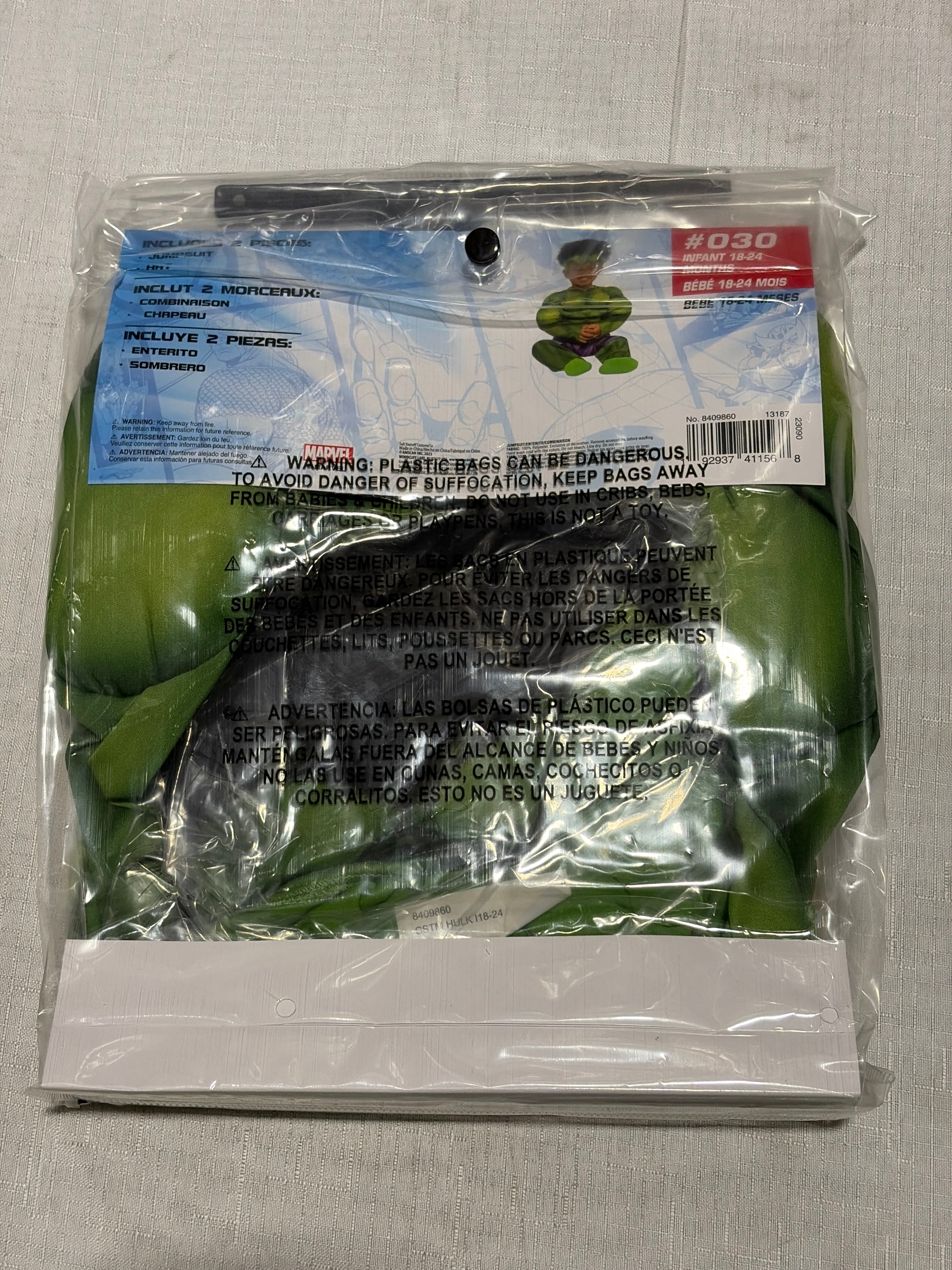 Marvel Hulk Muscle Halloween Costume - Infant (18-24 Months)