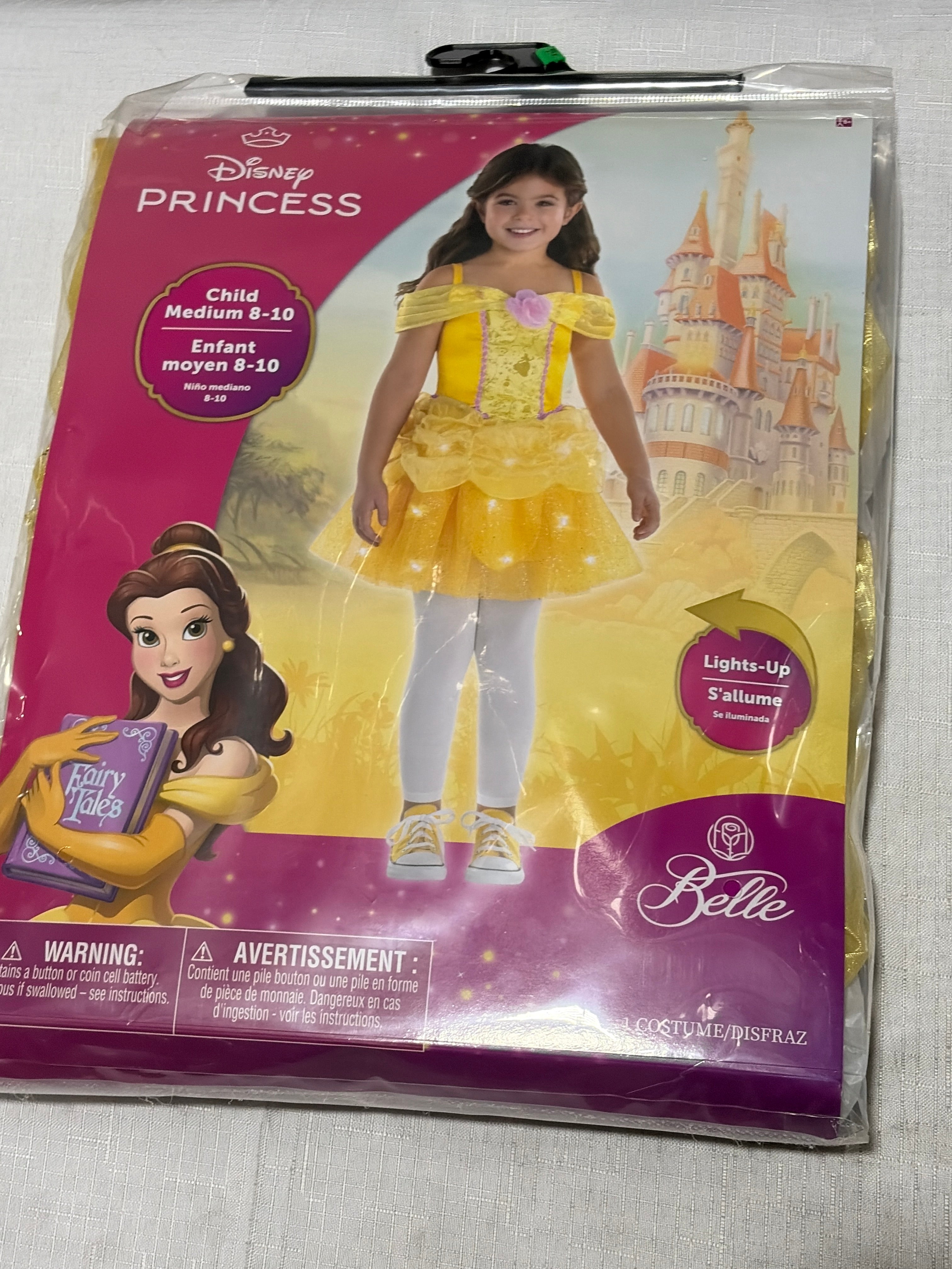 Disney Princess Belle Light-Up Halloween Costume for Kids - Child M (8-10)
