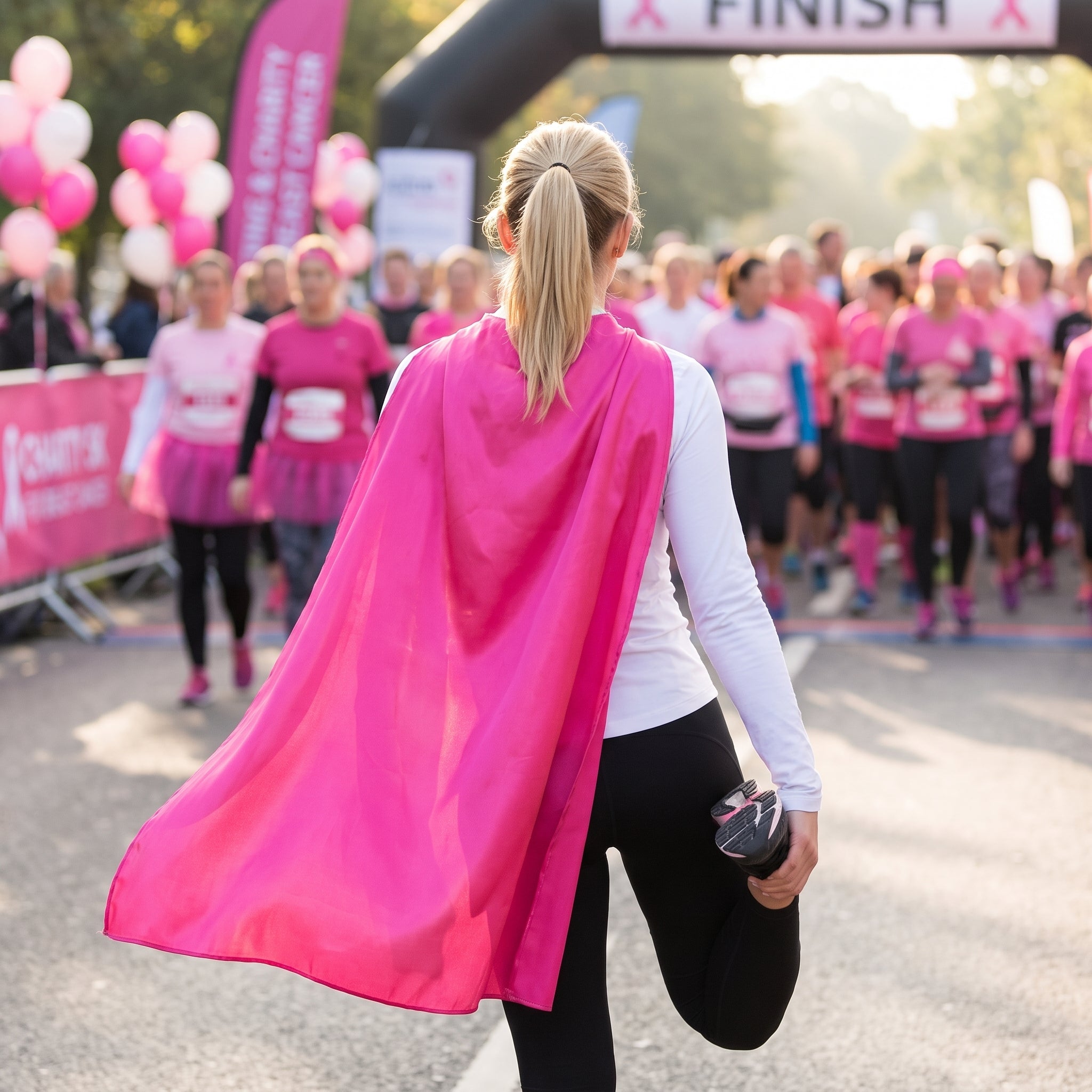 Bright Pink Superhero Cape Costume Accessory - One Size (30" long)
