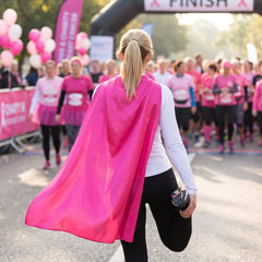 Bright Pink Superhero Cape Costume Accessory - One Size (30" long)