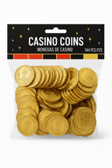 Gold Casino Coins - Party Favors, 144-Pack