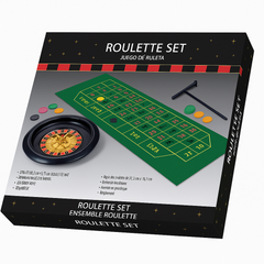 Casino Roulette Game Set with Wheel and Chips