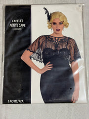 Elegant Art Deco Sheer Capelet - Roaring 20s Costume Accessory - One Size