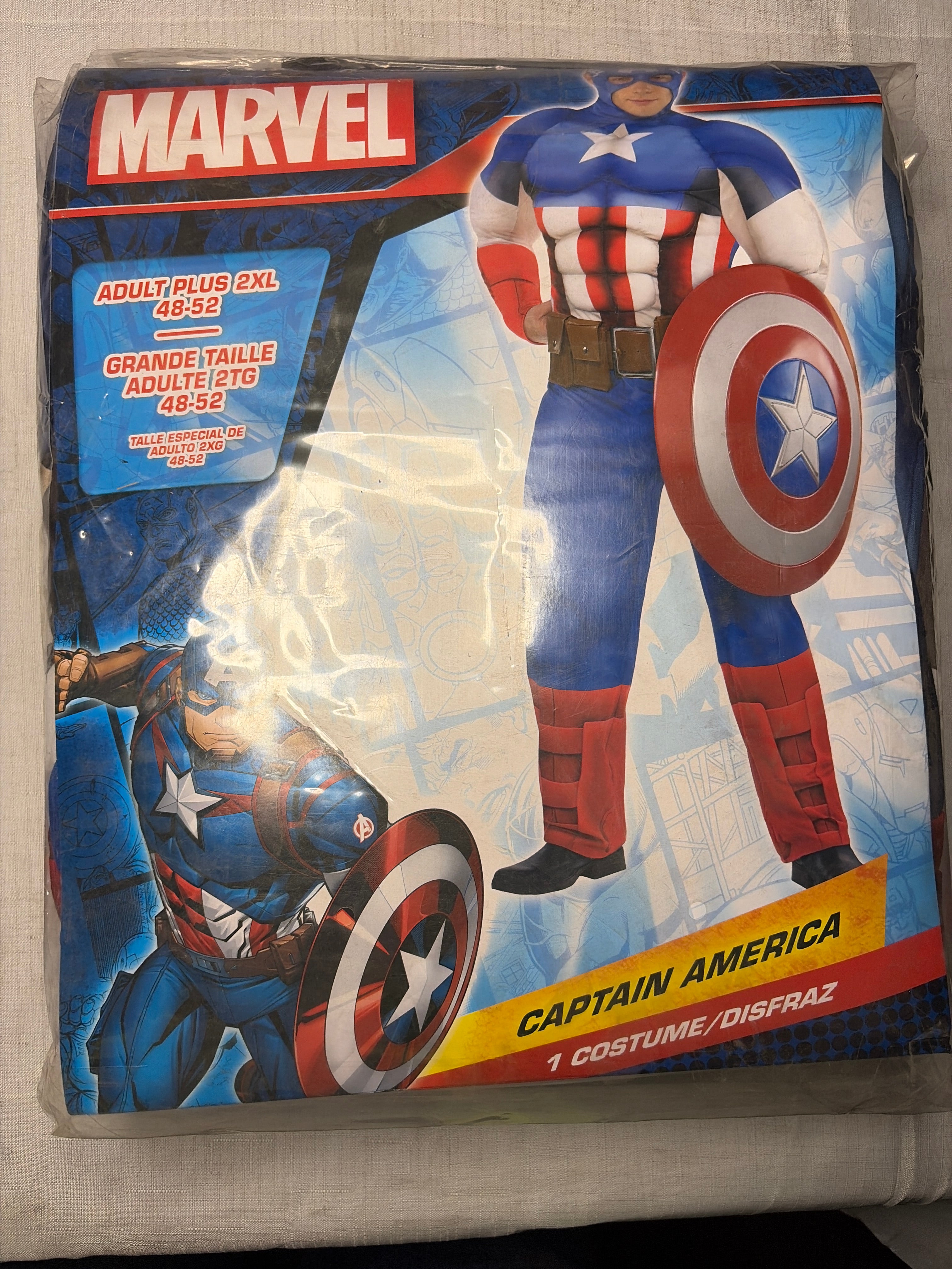 Disney Marvel Captain America Muscle Costume - Adult 2XL (48-52)
