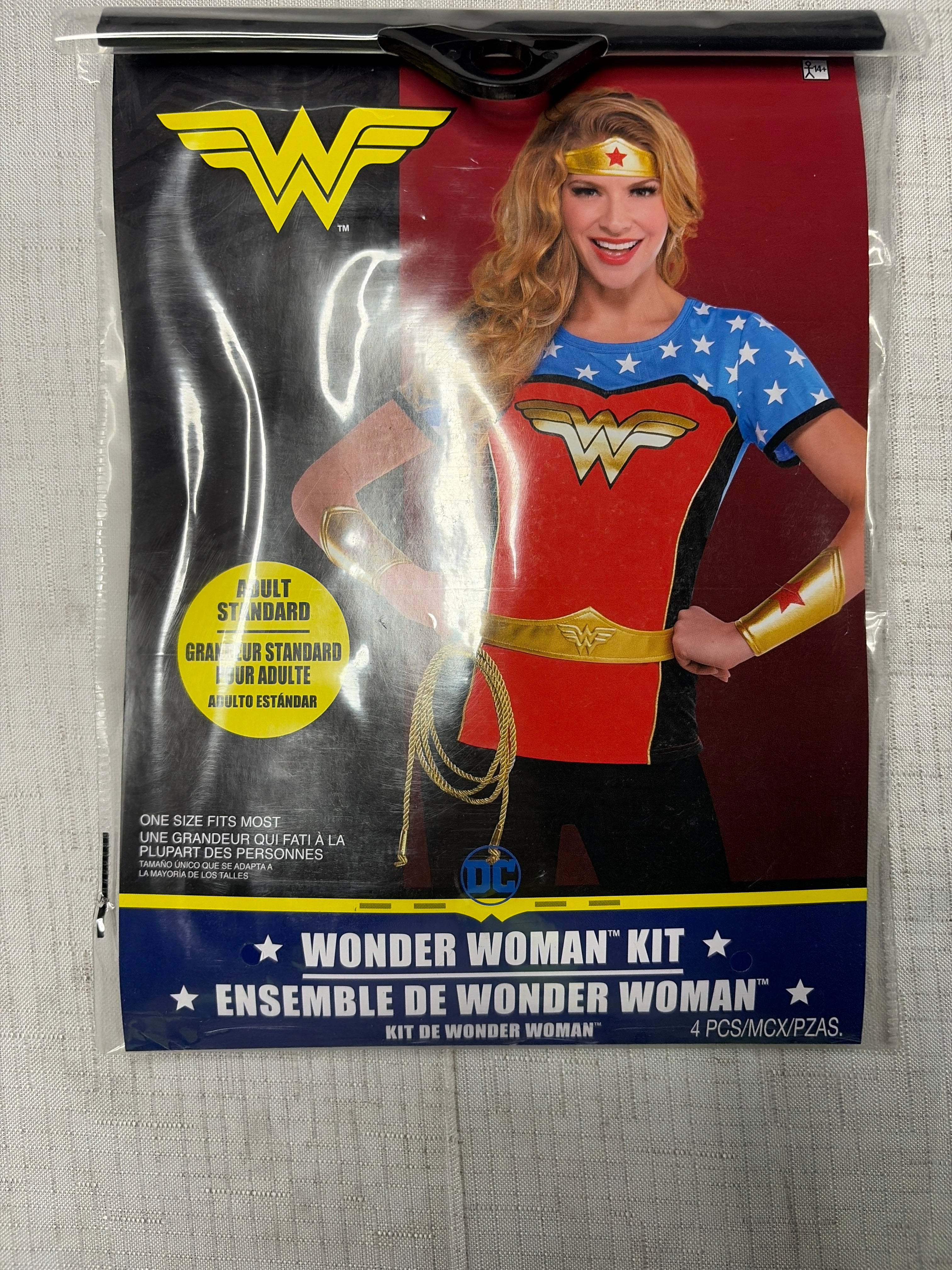 Wonder Woman Superhero Costume T-Shirt & Accessories - Adult One Size